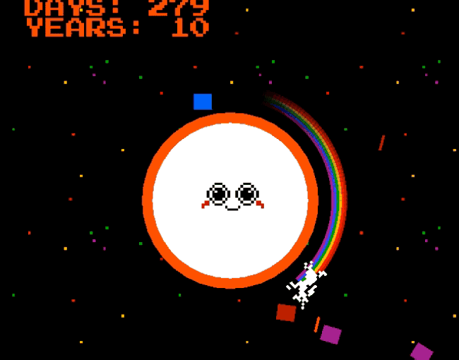 Rainbow Birthday Planet game